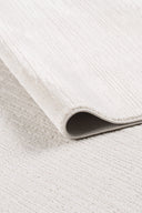 Gemma - Pure White Saçaklı Modern Tozumaz Halı - Empera