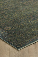 Gordion - Zeleno Kendinden Saçaklı Modern Halı - Empera