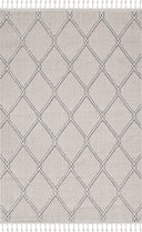 Ibiza - Vista Geometrik Toz Vermeyen İskandinav Desen Saçaklı Halı - Empera