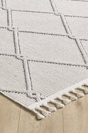 Ibiza - Vista Geometrik Toz Vermeyen İskandinav Desen Saçaklı Halı - Empera