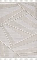 Ibiza - Coral Geometrik Toz Vermeyen İskandinav Desen Saçaklı Halı - Empera