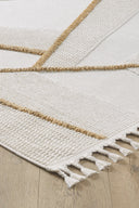 Ibiza - Vella Geometrik Toz Vermeyen İskandinav Desen Saçaklı Halı - Empera