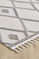 Ibiza - Bold Geometrik Çizgili Toz Vermeyen İskandinav Desen Saçaklı Halı - Empera