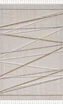 Ibiza - Marilla Geometrik Toz Vermeyen İskandinav Desen Saçaklı Halı - Empera