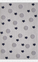 Kids - Galaxy Yıldızlı Galaksi Takma Saçaklı Çocuk Halısı - Empera