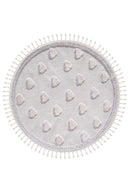 Kids - White Cloud Daire Yuvarlak Çocuk Takma Saçaklı Çocuk Halısı - Empera