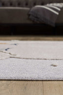 Kids - Cloudy Figürlü Takma Saçaklı Antialerjik Dikdörtgen Halı - Empera