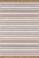 Qılım - Mavi Modern Takma Saçaklı Kilim