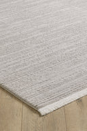 Nera - Silver Takma Saçaklı Modern Salon Halısı - Empera