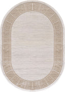 Soho House - Harvest Krem Klasik Oval Çerçeveli Salon Halısı - Empera