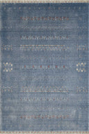 Violin - Marine Etnik Desenli Mavi Saçaklı Salon Halısı - Empera