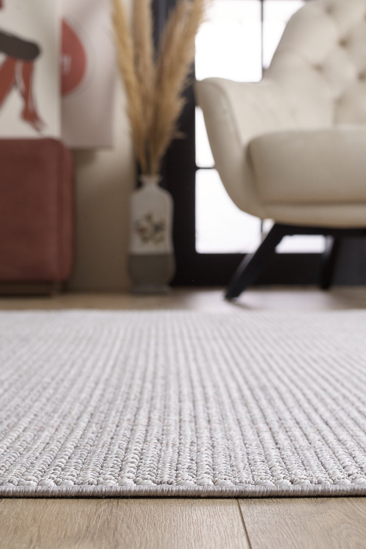 Serenity - Light Grey Saçaklı Tozumaz Antialerjik Halı | Empera